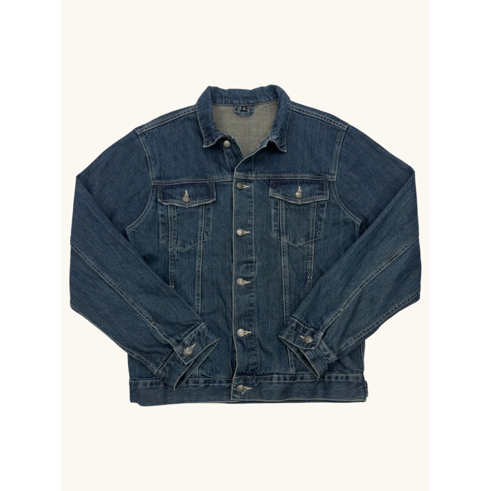 Watsons Mens Denim Trucker Jacket Medium Blue Wash Button Up Jean Coat M